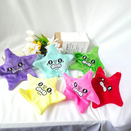 Moving Stars Chiikawa Plush Toy Anime Cartoon Funny Colorful Meteor Doll Pendant Keychain Swinging Five-Pointed Star Doll Gift