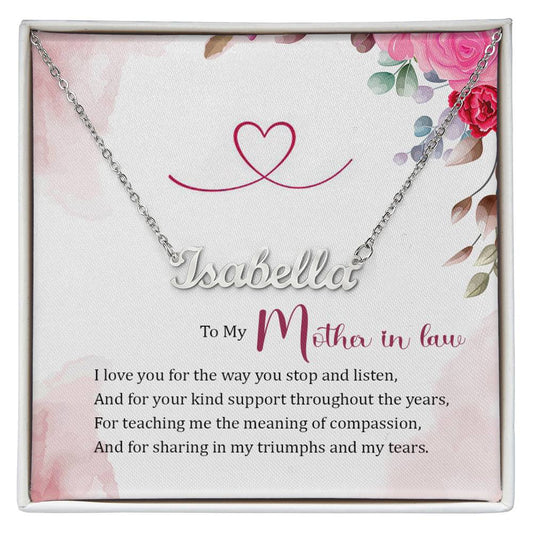 Custom Name Necklace - For Mother-in-Law