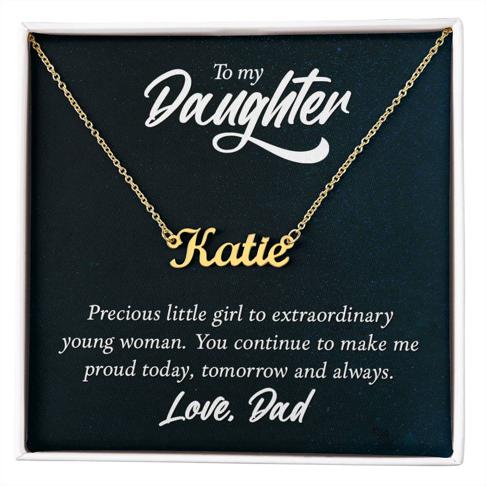 Custom Name Necklace - For Daughter From Dad