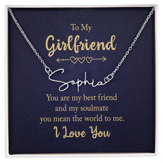 Signature Name Necklace - For Girlfriend